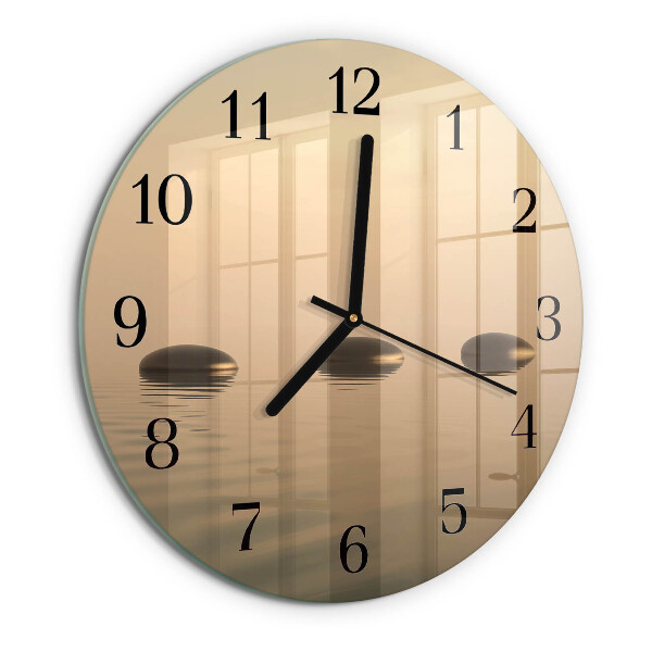 Round wall clock Stones Water