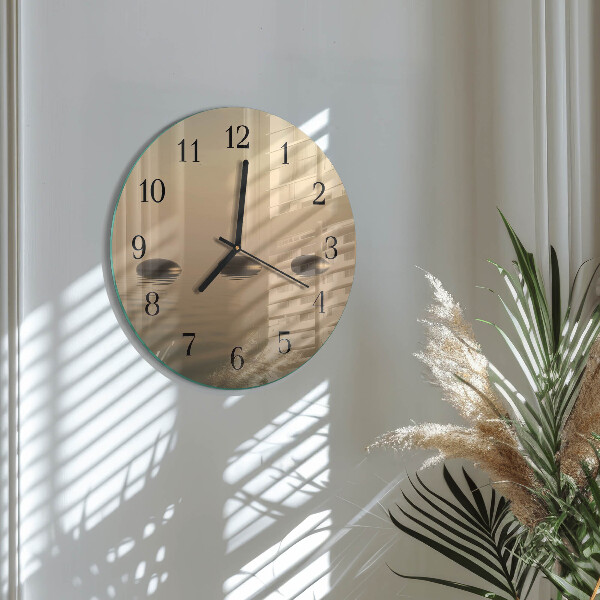 Round wall clock Stones Water