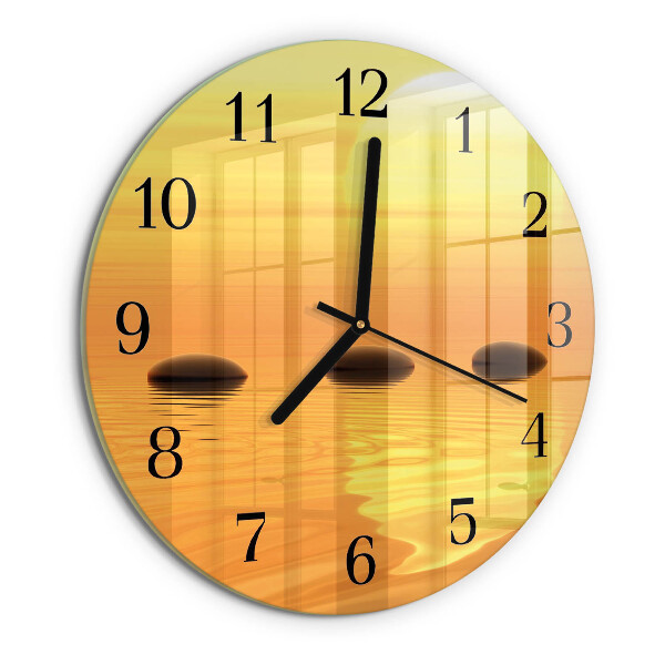 Round wall clock Water Sun