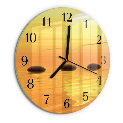 Round wall clock Water Sun