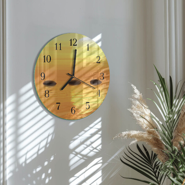 Round wall clock Water Sun