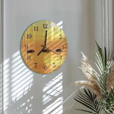 Round wall clock Water Sun