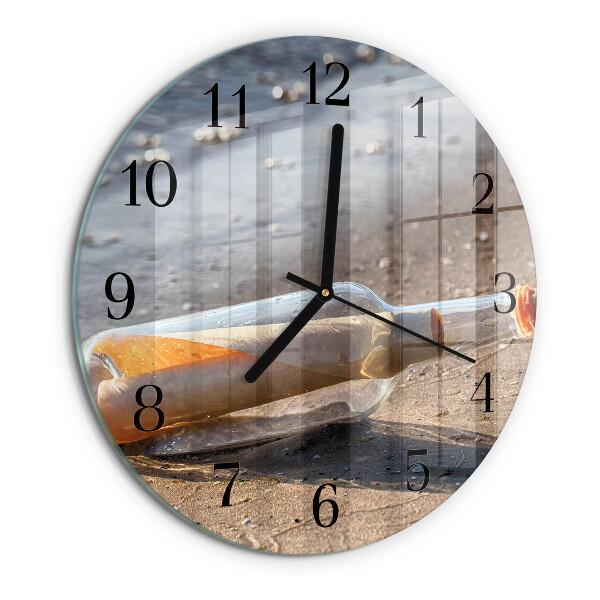 Round wall clock Bottle Letter