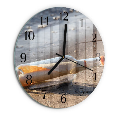 Round wall clock Bottle Letter
