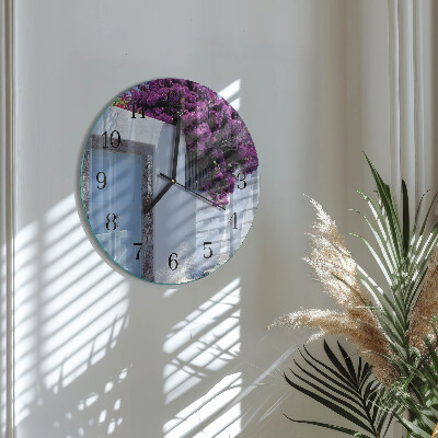 Round wall clock Home Flowers