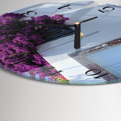 Round wall clock Home Flowers