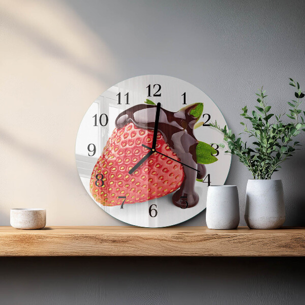Round wall clock Strawberry Chocolate