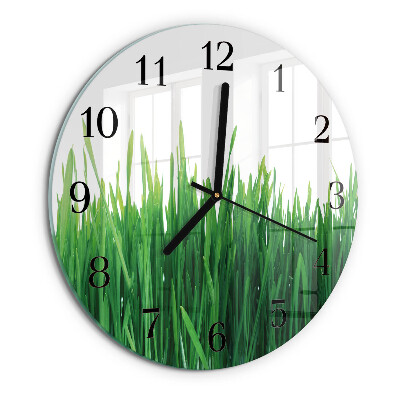 Round wall clock Grass