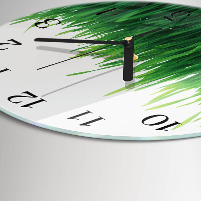 Round wall clock Grass