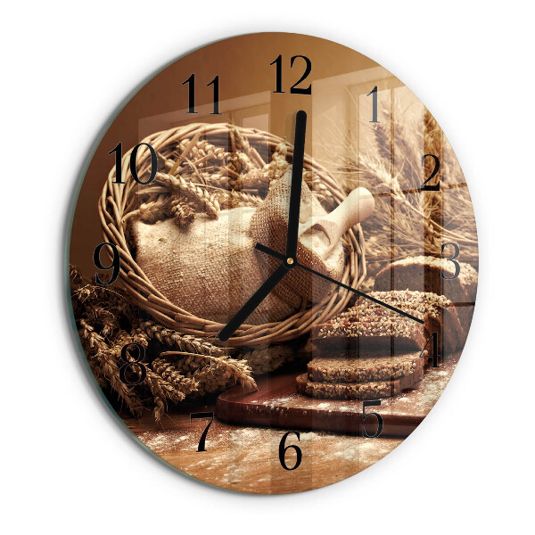 Round wall clock Bread