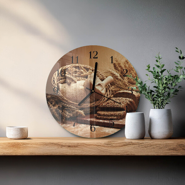 Round wall clock Bread
