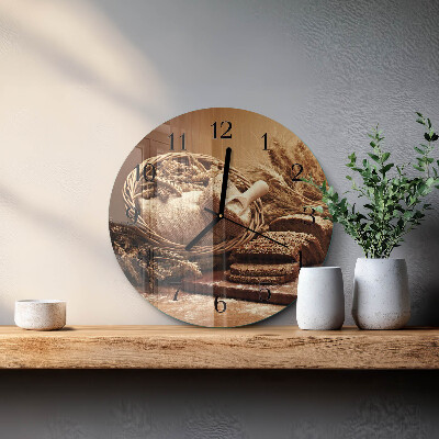Round wall clock Bread