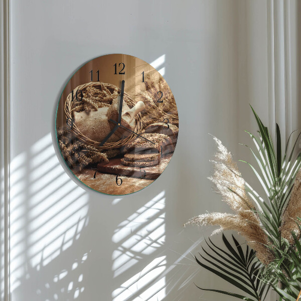 Round wall clock Bread