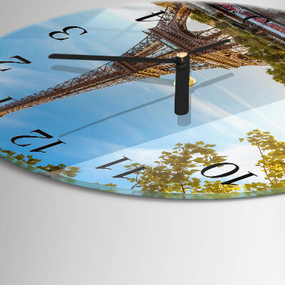 Round wall clock Eiffel Tower Paris