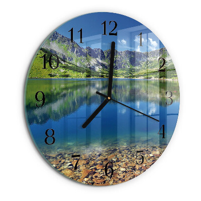 Round wall clock Mountain Lake