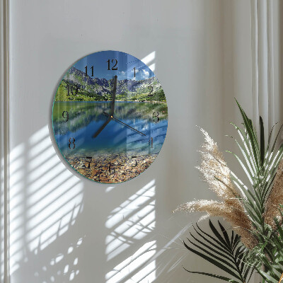 Round wall clock Mountain Lake