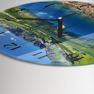 Round wall clock Mountain Lake