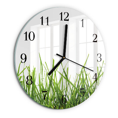Round wall clock Grass