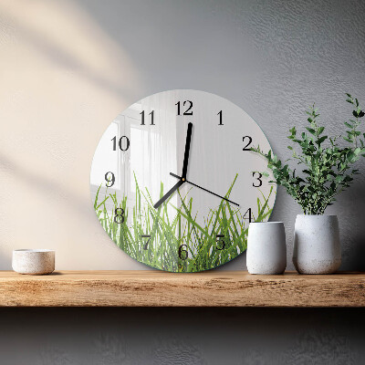 Round wall clock Grass