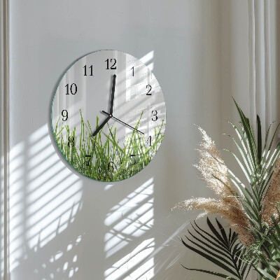 Round wall clock Grass
