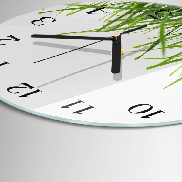 Round wall clock Grass