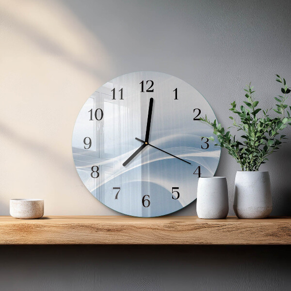Round wall clock Abstract Lines