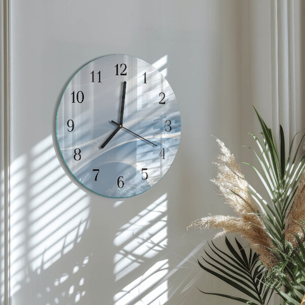 Round wall clock Abstract Lines