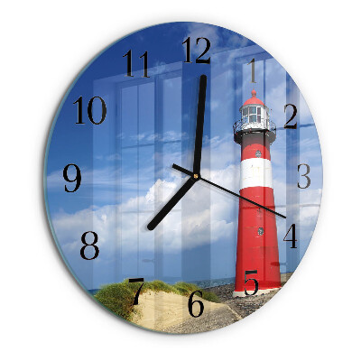 Round wall clock Lighthouse