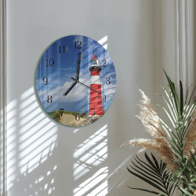 Round wall clock Lighthouse