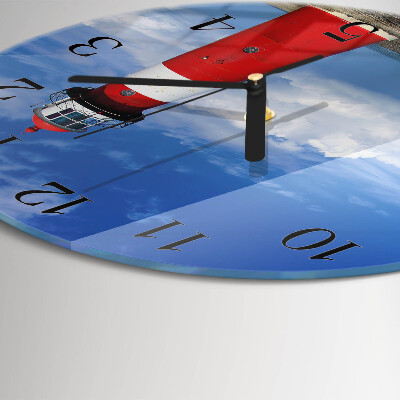 Round wall clock Lighthouse