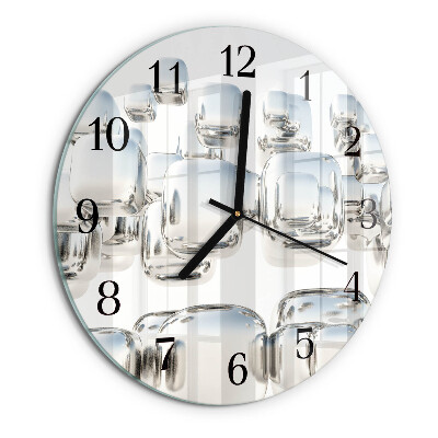 Round wall clock 3D cube