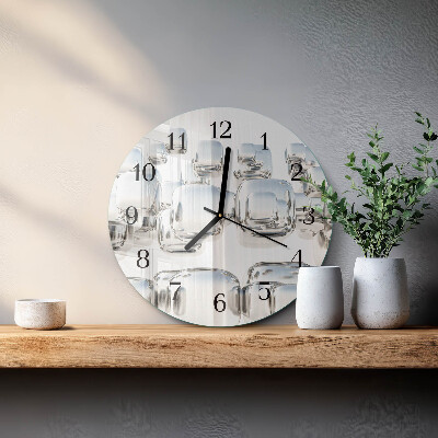 Round wall clock 3D cube