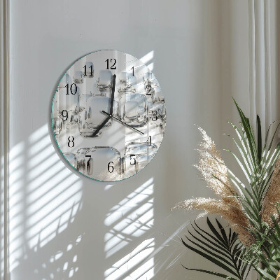 Round wall clock 3D cube