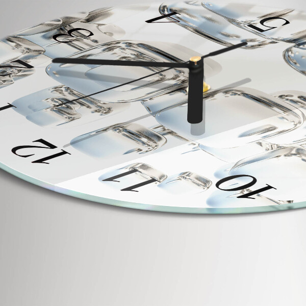 Round wall clock 3D cube