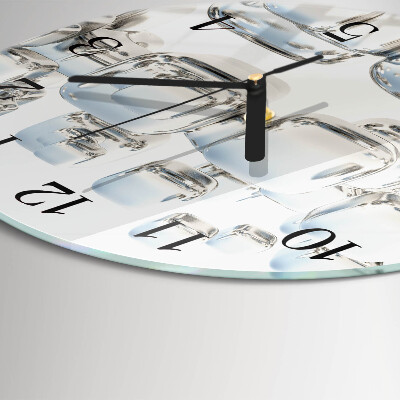 Round wall clock 3D cube