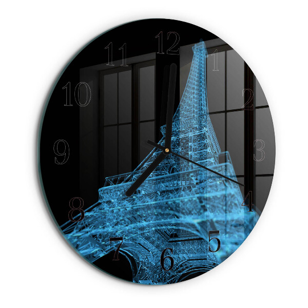 Round wall clock Eiffel Tower Paris