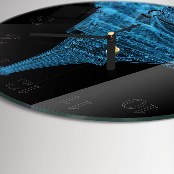 Round wall clock Eiffel Tower Paris