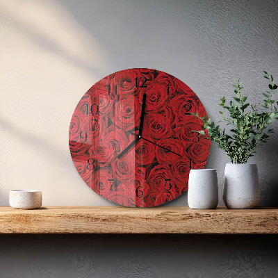 Round wall clock Roses