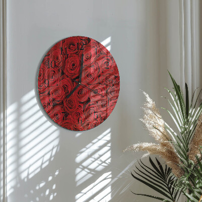 Round wall clock Roses