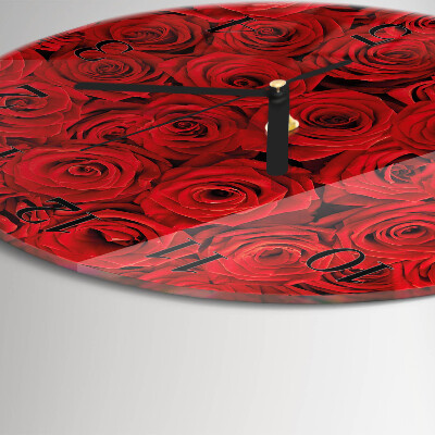 Round wall clock Roses