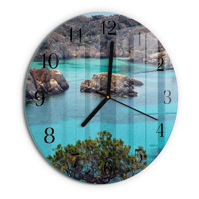Round wall clock Sea Landscape