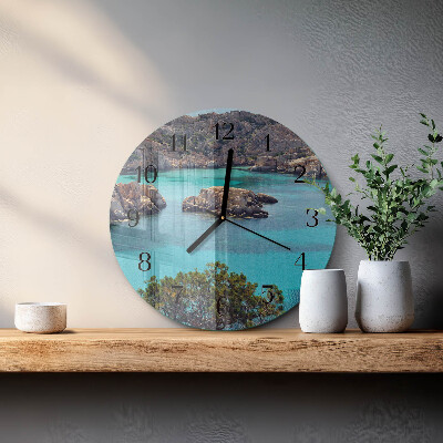 Round wall clock Sea Landscape