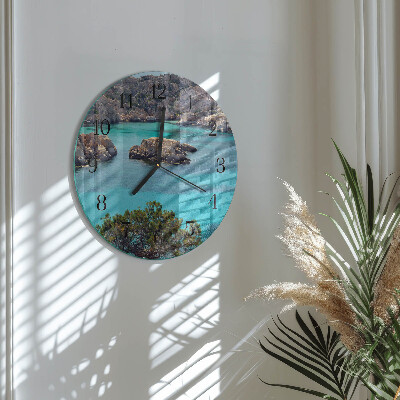 Round wall clock Sea Landscape