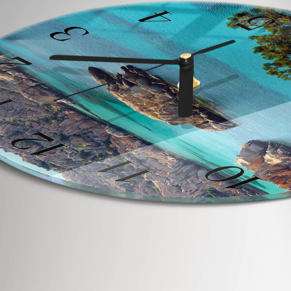 Round wall clock Sea Landscape