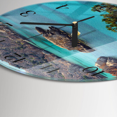 Round wall clock Sea Landscape