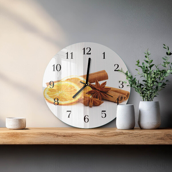 Round wall clock Vanilla with Lemon