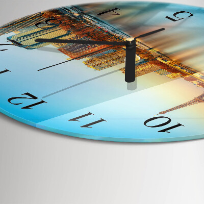 Round wall clock Eiffel Tower Paris