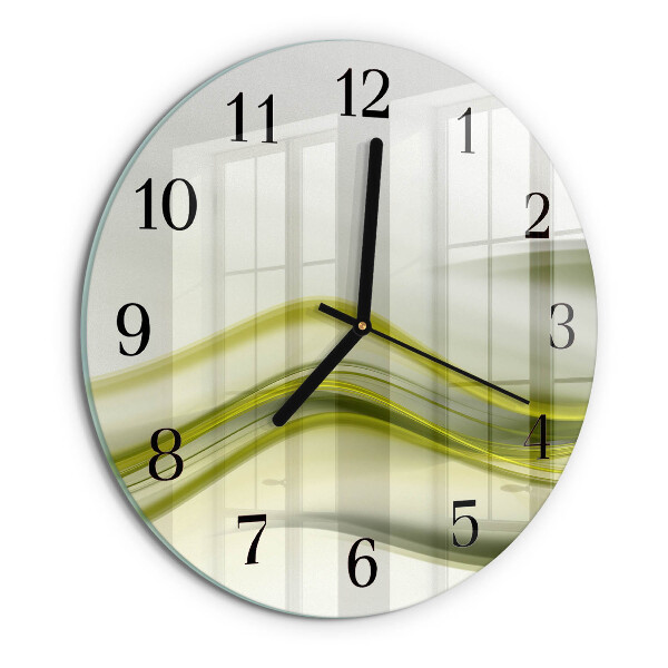 Round wall clock Abstract Lines