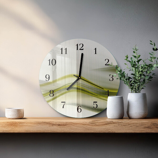 Round wall clock Abstract Lines