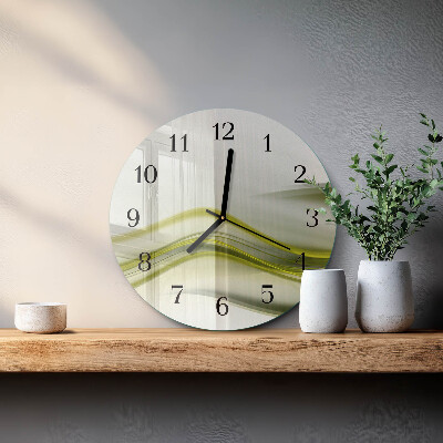 Round wall clock Abstract Lines